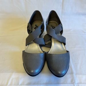 Anne Klein AK Sport Dress Wedges - Pewter - 11M
